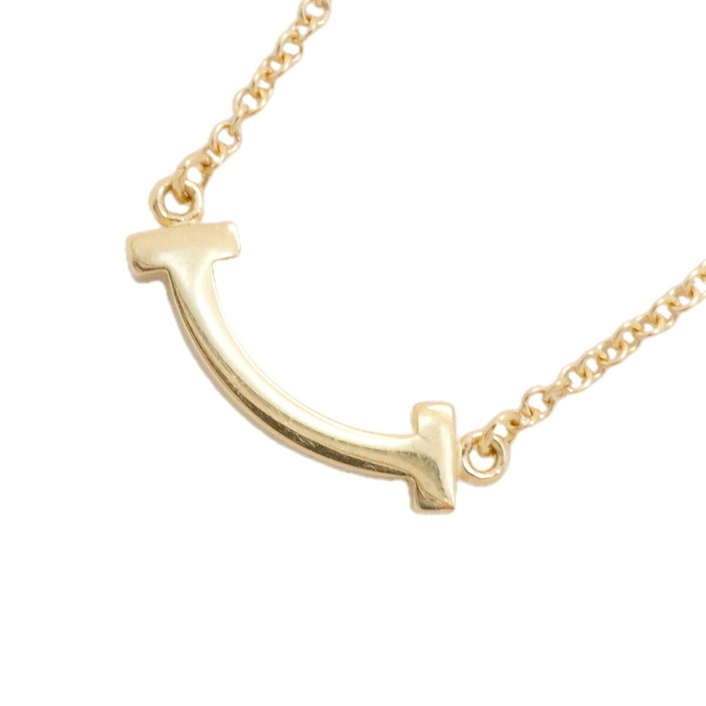 Tiffany & Co. T Smile Mini Necklace, 18K Yellow Gold, Women's